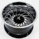 26x14 KF023 Bender 8 lug Black and milled polished face-6