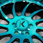 kG1 Forged KF022 Galactic - powder coated in gloss black and teal